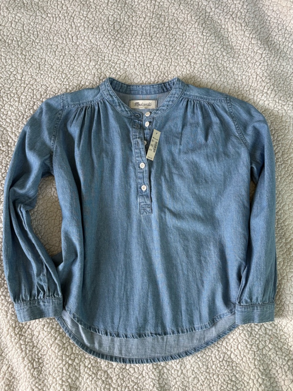 NWT Darling Light Denim Madewell Blouse size xs